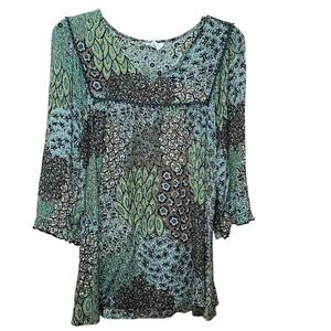 Dress Barn Women's 2X Tunic Paisley Artsy Boho‎ Peasant Office Whimsigoth Hippie